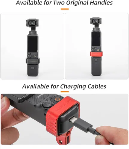 Miniatura 7 de Adaptador de expansión para DJI OSMO Pocket 3, adaptador de montaje de metal Cabeza de cardán Soporte de marco fijo para cámara, accesorios Negro
