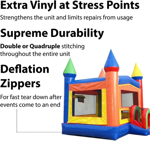 Miniatura 5 de TentandTable Casa inflable para niños de 5 a 12 años, castillo animoso de grado comercial para adultos, casa de salto, incluye soplador de aire Arco