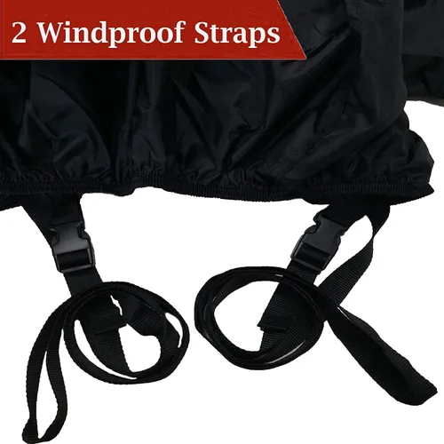 Miniatura 4 de Cubierta impermeable para cuatrimoto pequeña, resistente 420D, color negro. Protege los vehículos de 4 ruedas de la nieve, la lluvia o el sol