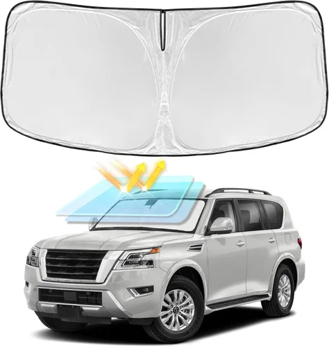 Miniatura 154 de para Dodge RAM 1500 2019-2024 2025 2026 Parasol Parasol para Parabrisas Cubierta - 4 Capas Parasol para Ventana Delantera para RAM1500 2Puertas