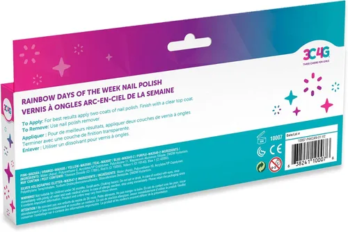 Miniatura 2 de Juego de esmaltes de uñas brillantes para niñas y adolescentes, 7 colores vibrantes, no tóxicos, seguros para niños para todos los días