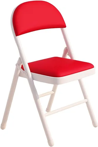 Miniatura 13 de Folding Chairs Silla de escritorio acolchada de poliuretano para muebles, silla de camping, silla de descanso plegable con marco de metal
