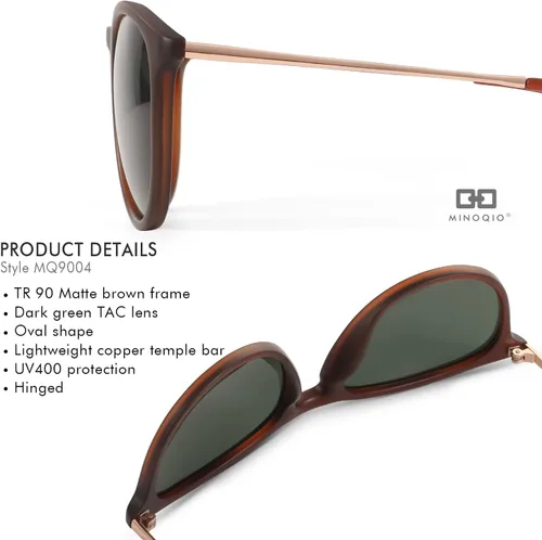 Miniatura 9 de Gafas de sol polarizadas para mujer, 100% bloqueo UV, retro, redondas, a la moda, lentes de sol espejadas para hombre y mujer