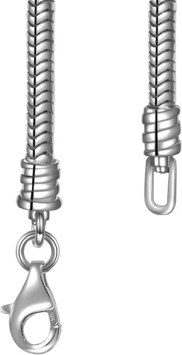 Miniatura 4 de Angemiel Brazalete de cadena europea tipo serpiente de plata esterlina 925 para dijes