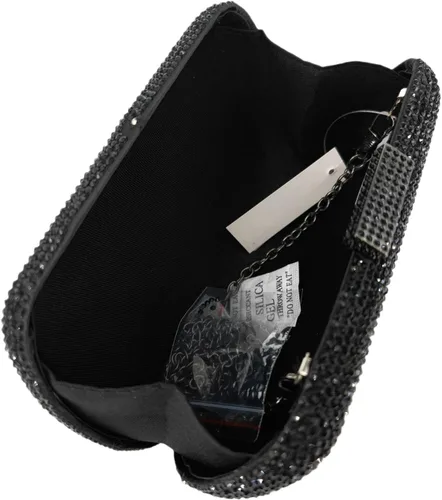 Miniatura 4 de Boutique De FGG Mini bolso de mano con diamantes de imitación, bolsos de noche y embragues para mujer, formales, bolso de mano de cristal para boda