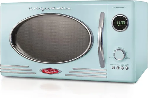 Miniatura 2 de Nostalgia Horno microondas retro para encimera + tostadora ancha de 2 rebanadas
