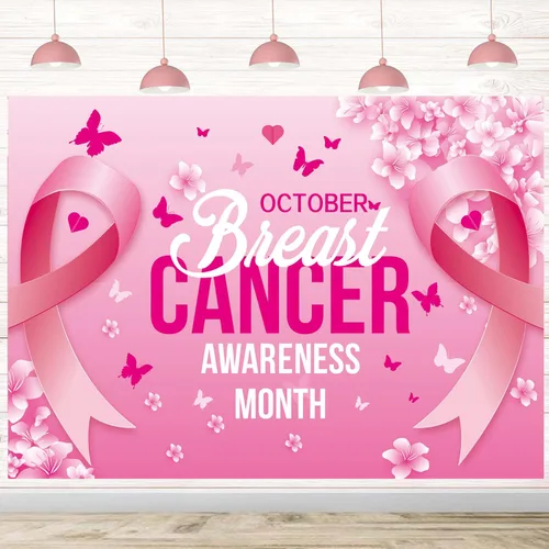 Miniatura 4 de Fondo de cinta rosa para concientización sobre el cáncer de mama, fondo de fotografía para el mes del cáncer de mama, actividades benéficas, fondo