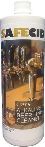 Limpiador de línea de cerveza alcalina de 32 onzas líquidas - Potente y seguro - Limpiador biodegradable del sistema de tiro