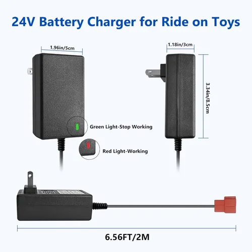 Miniatura 5 de Cargador de batería de 24V compatible con juguetes de paseo para niños, baterías de 24V (28.8V) para autos para niños, para Huffy Torex UTV 4X4