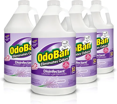 OdoBan Concentrado desinfectante y eliminador de olores, fabricado en los Estados Unidos, aroma a lavanda, 4 galones