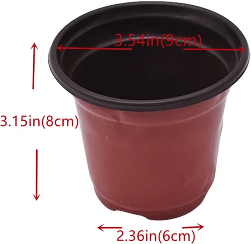 Miniatura 3 de 100 macetas de plástico para vivero, macetas de plástico reutilizables para suculentas, plántulas, esquejes, trasplante, plántulas con agujeros