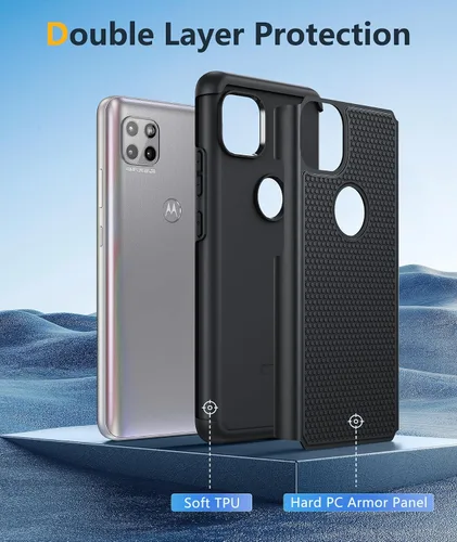 Miniatura 3 de BNIUT Funda para Motorola One 5G Ace (One 5G UW Ace): Funda Protectora de Doble Capa de Servicio Pesado para Teléfono Celular a Prueba de Golpes