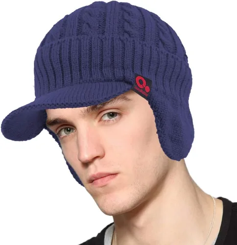 Miniatura 26 de Janey&Rubbins Gorro de punto diario con orejeras con forro polar y calavera