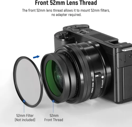 Miniatura 7 de NEEWER Lente gran angular HD de 40.5mm compatible con Sony ZV-1F ZV-E10 A5000 A6000, lente adicional gran angular de 2 en 1 de 18mm & macro 10x