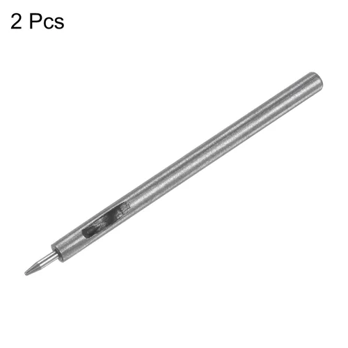 Miniatura 3 de HARFINGTON 2 piezas de perforador de cuero de 0.031 in recto, redondo, ojal, remache a presión, fijador para cuero, artesanía, ropa, bolso, cortina