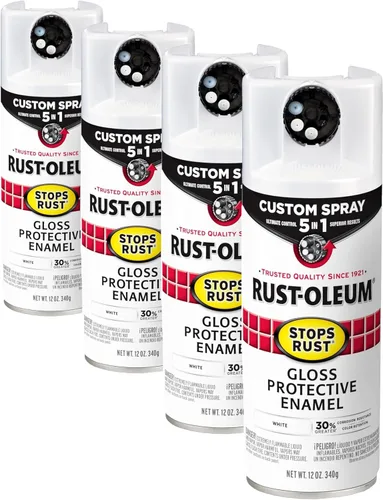 Miniatura 156 de Rust-Oleum 376855 - Pintura en aerosol antióxido personalizada 5 en 1, 12 onzas, color negro mate, (paquete de 1)