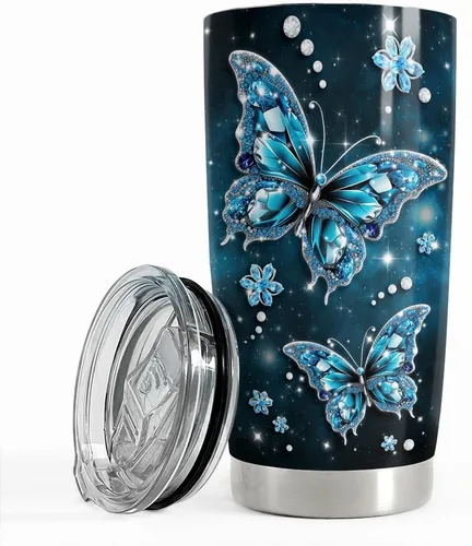 Miniatura 8 de SANDJEST Vaso Térmico para Parejas de 20oz Regalos para Esposa Esposo Calavera Parejas Vasos Térmicos de Acero Inoxidable Taza de Viaje para Café