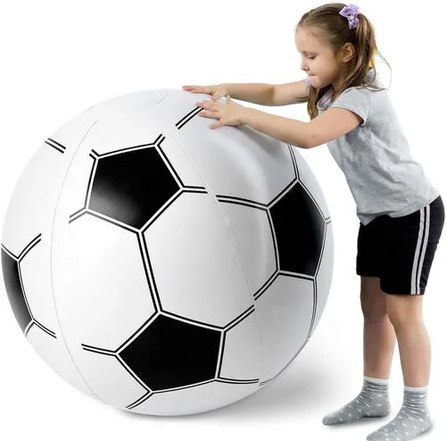 AMOR PRESENT Balones de fútbol inflables, pelota de playa de 27 pulgadas para juguetes de playa y bolsas de regalos de fútbol, decoraciones de