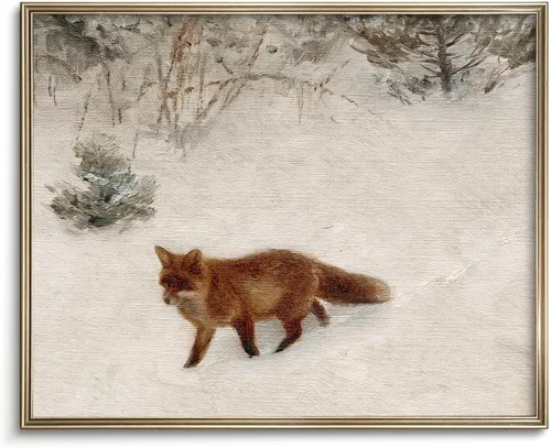 Miniatura 45 de Pintura vintage de paisaje de campo de flores silvestres, arte de pared de paisaje rural de granja, impresión artística de paisaje de jardín