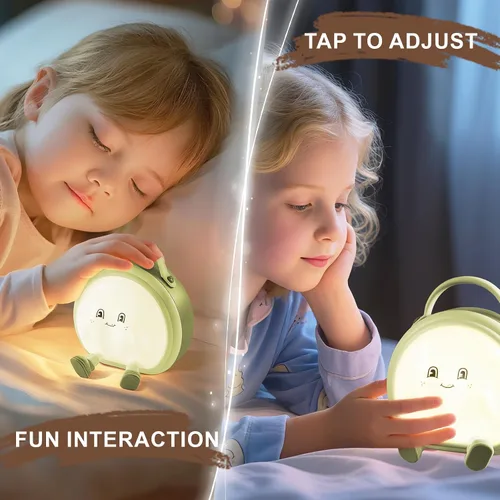 Miniatura 5 de Luz nocturna para niños, lámpara de mesa y mesita de noche inalámbrica táctil portátil para guardería, lactancia materna, dormitorio, 3 niveles