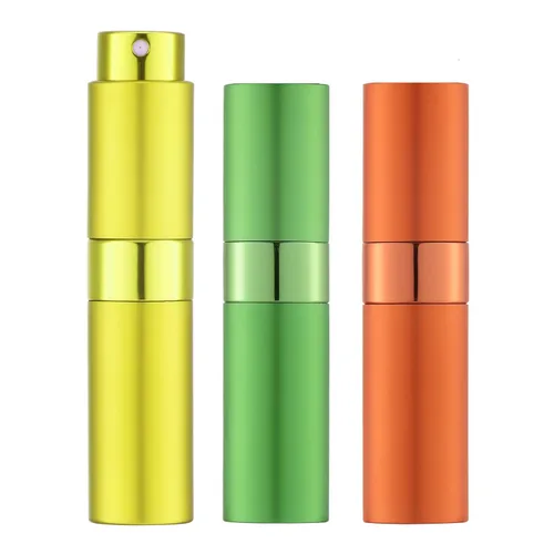 Miniatura 20 de LISAPACK Botella atomizadora de perfume de 0.3 fl oz para viajes (3 piezas) dispensador de colonia vacío, rociador portátil (rojo, rosa, morado)