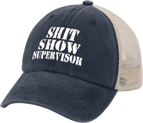 Miniatura 2 de Gorra de béisbol Shit Show Crew Member Gorra de béisbol para mujer Gorra de mezclilla gráfica ajustable