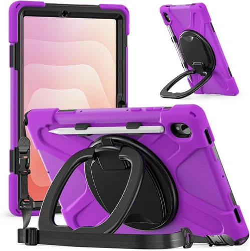Miniatura 125 de 360 Rotation Case for Galaxy Tab ActivePro/Tab Active4 Pro/Active 5 Pro 10.1" Sturdy Cover Rotate Ring Stand Shoulder Carrying Strap Hand Strap