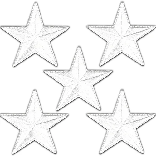 Miniatura 12 de Laughing Lizards Parches bordados con estrellas para planchar para ropa, chaquetas, mochilas y decoraciones (negro, 1 pulgada)
