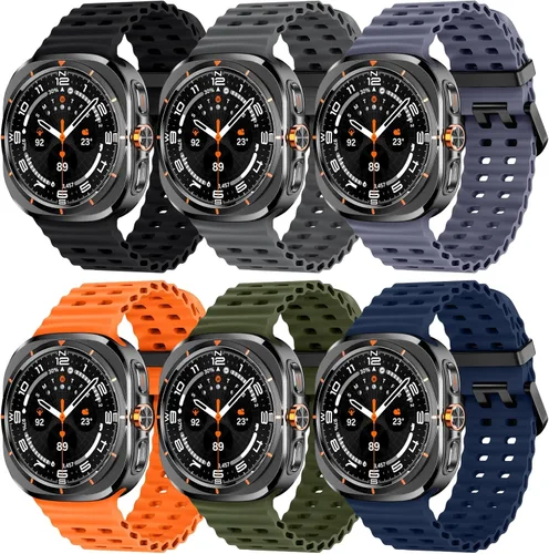 Miniatura 13 de Acextro Paquete de 6 Correas Deportivas Marinas Compatibles con Galaxy Watch Ultra de 47 mm (2025/2024), Correas para Reloj Samsung Watch 7 Ultra