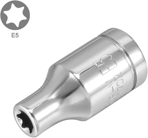 Miniatura 2 de uxcell 2pcs 1/4-inch Drive E5 Externo Torx Shallow Socket, Cr-V Steel