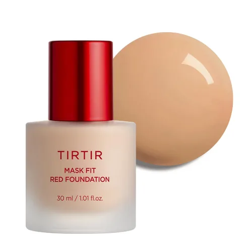 Miniatura 10 de TIRTIR Base de maquillaje rojo Mask FitCobertura impecable de larga duración, esencia energética, ligera, hidratante, difuminadora de poros, acabado