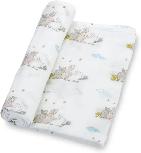 Miniatura 3 de LollyBanks Manta para envolver al bebé, manta de muselina 100% algodón para niños y niñas, grande de 47 x 47 pulgadas, mantas suaves y transpirables