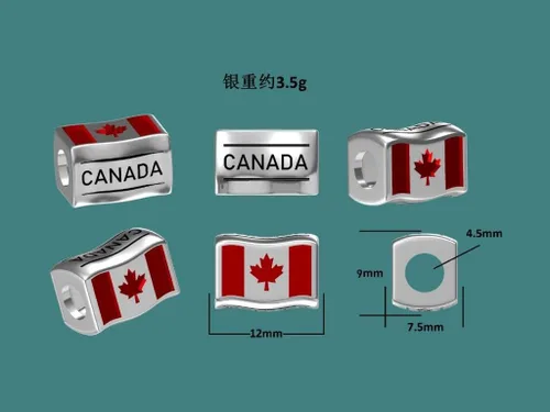 Miniatura 74 de Bolenvi Banderas Travel Country, dijes para el día de la madre, plata de ley 925 para pandora y pulseras o collares similares, joyería para mujeres