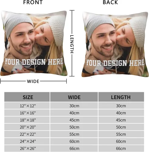 Miniatura 4 de Funda de almohada personalizada con fotos, nombre, logotipo, regalos personalizados de Pilloecase para novio, novia, marido, esposa, mamá, papá, Perú
