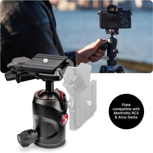 Miniatura 4 de Viitech Imaging Manfrotto Trípode, Befree Advanced Aluminum, kit de trípode con bloqueo de palanca de cabeza libre de 4 niveles, negro, MKBFRLA4BK-BH