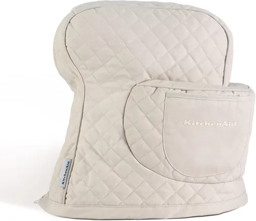 Miniatura 14 de KITCHENAID Funda ajustable para batidora de pie inclinable con bolsillo de almacenamiento, acolchada 100% algodón, 14.4 x 18 x 10 pulgadas, gris
