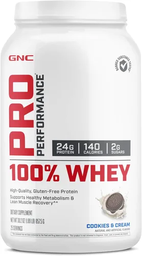 Miniatura 27 de GNC Pro Performance 100% proteína de suero en polvo Apoya el metabolismo saludable y la recuperación muscular magra Chocolate Supreme 12