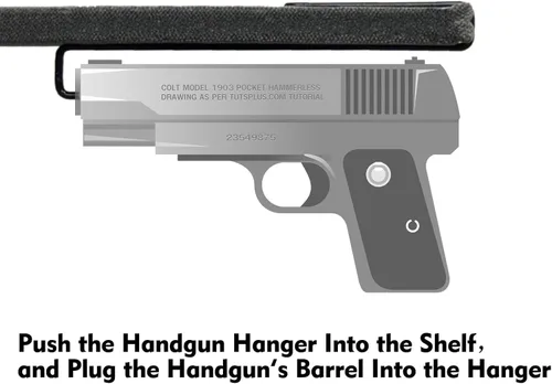 Miniatura 4 de Estante de pistola para caja fuerte para armas, estante para pistolas, organizador seguro para pistolas, estantes interiores para pistolas, soporte