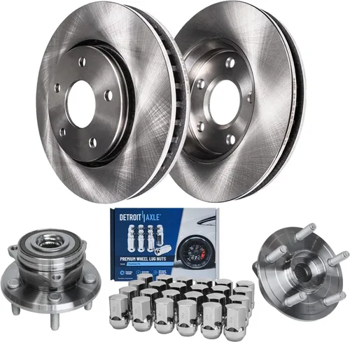 Miniatura 14 de Detroit Axle - Kit de frenos para Volkswagen Beetle Golf City Jetta Frenos de Disco Rotores Pastillas de Freno de Cerámica Reemplazo : Rotores