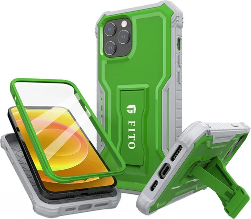 FITO - Funda protectora de doble capa a prueba de golpes y cuerpo completo con protector de pantalla, soporte integrado