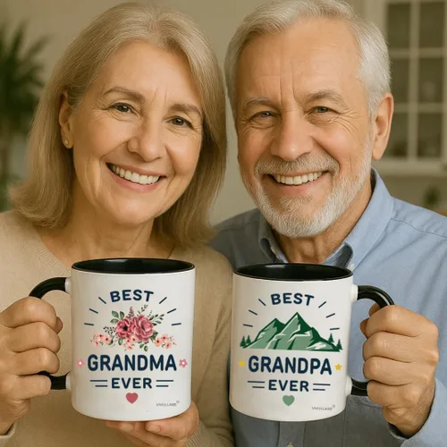 Miniatura 2 de Juego de tazas de café para los mejores abuelos, regalo de tazas para abuelos, ideas de regalos de nietos, nietos, anuncio de nuevo abuelo, Navidad