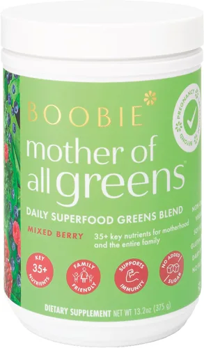 Miniatura 12 de Boobie Mother of All Greens Tu nuevo ritual familiar, polvo diario de súper verduras con más de 35 nutrientes esenciales para mamás y familias