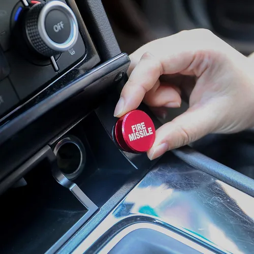 Miniatura 7 de Paquete de 2 tapones de repuesto de aluminio Billet para encendedor de cigarrillos de automóvil, botón de expulsión de misil, botón universal