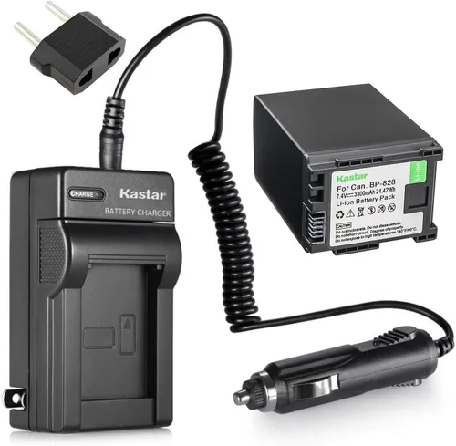 Kastar Paquete de 1 batería y cargador para Canon BP-828 BP-820 VIXIA GX10 XF400 XF405 HFG30 HFG40 HF G50 HF G60 HFM32 HFM40 HFM400 HF20 HF21 HFF21