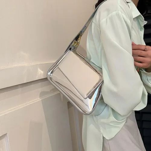 Miniatura 4 de TRBSXRT Y2K - Bolso de mano para mujer, bolso de noche con purpurina de cuero, bolsos de fiesta, bonitos bolsos metálicos para el hombro