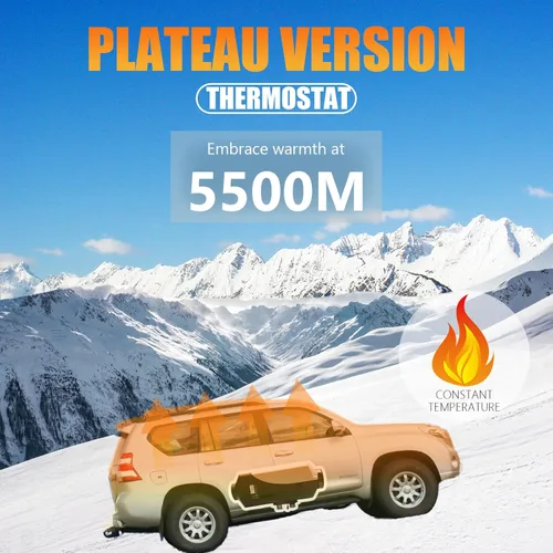 Miniatura 4 de WAYSKA - Calentador de aire diésel de 12 V, 1.3 galones, 2 kW, silenciador, calentador de estacionamiento diésel con termostato LCD y control remoto