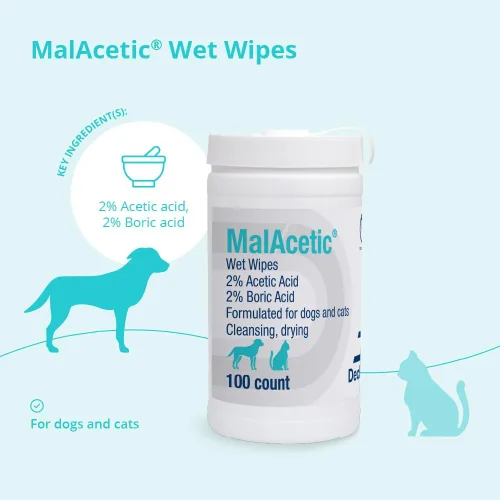 Miniatura 3 de MalAcetic Toallitas húmedas para perros y gatos 100