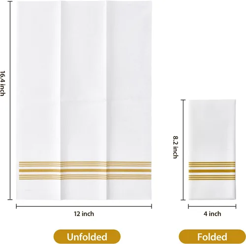 Miniatura 6 de Vplus Paquete de 150 unidades de toallas de baño desechables para invitados, servilletas decorativas de baño, suaves y absorbentes, toallas de mano