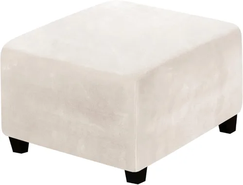 Miniatura 25 de H.Versailtex. - Funda de terciopelo elástico ajustable, rectangular, para taburete o caja de almacenamiento,1 pieza, elástica, ajustable