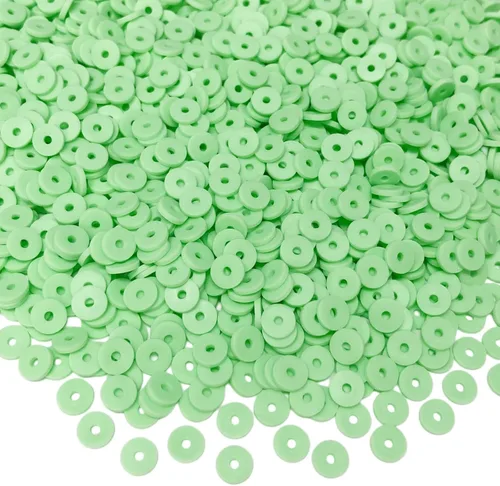 Miniatura 17 de 5000 cuentas de arcilla blanca, arcilla polimérica Heishi, cuentas espaciadoras planas redondas para pulseras, aretes, collares, manualidades hechas
